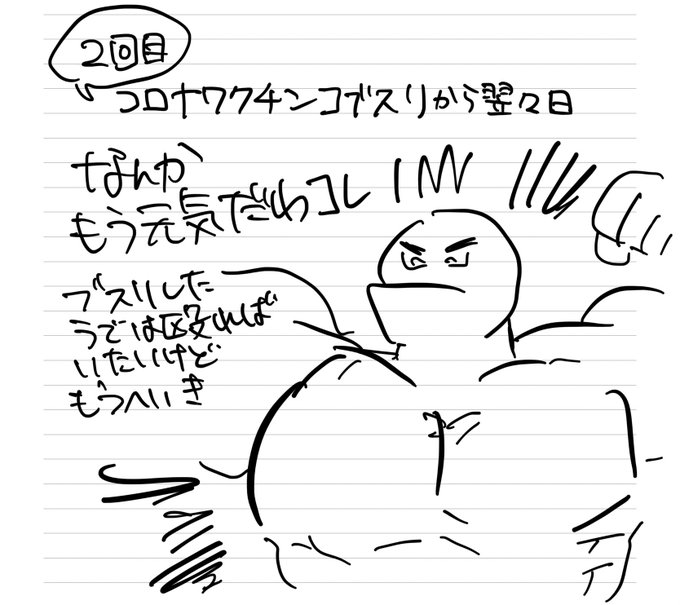 コロナワクチン2回目レポ⑥ 