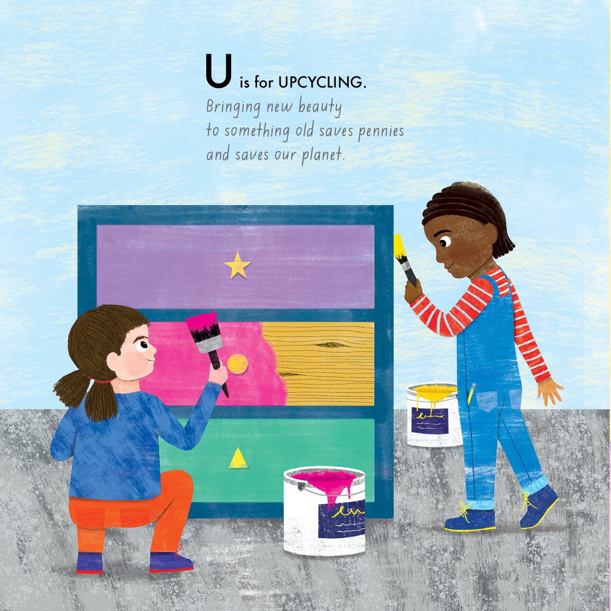 ☀️Sneak peek of MY MINDFUL A TO ZEN by <a href="/sageillo/">Krina Patel-Sage</a> 

As a publishing company who values the planet and being environmentally conscious, we love the fact that U is for UPCYCLING! 🎨 

What upcycling projects have you undertaken recently?

📚Pre-order HERE: lantanapublishing.com/collections/ne…