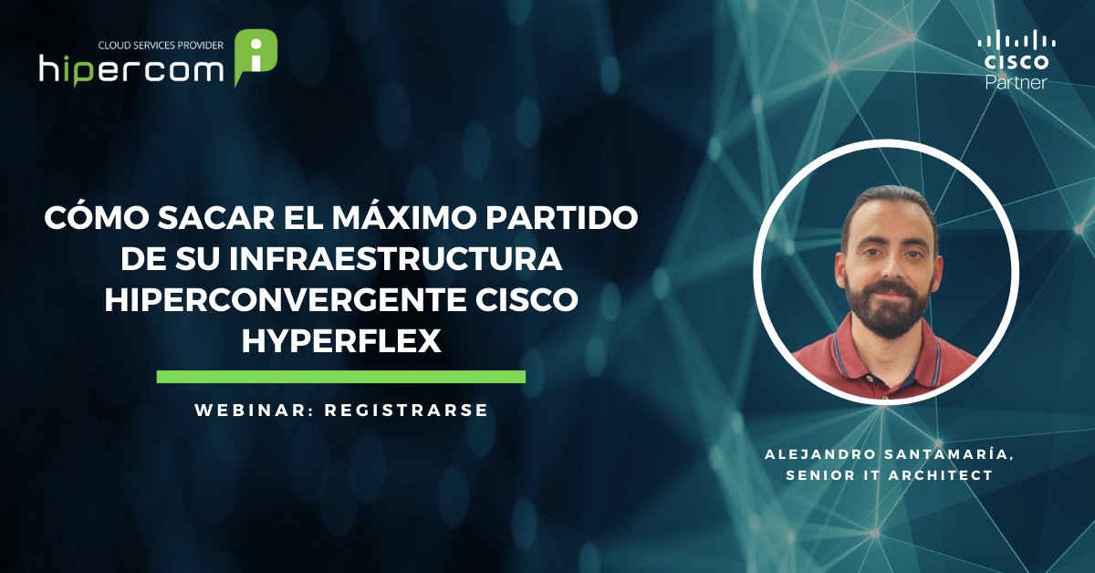 hipercom_es's tweet photo. 👌🏾CÓMO SACAR EL MÁXIMO PARTIDO DE SU INFRAESTRUCTURA HIPERCONVERGENTE CISCO HYPERFLEX
#CiscoHyperflex #hiperconvergencia

🔴 Regístrese a este interesante #webinar producido junto a Cisco Radius. 

https://t.co/hyylN7SkUK https://t.co/1nLeafvyHN