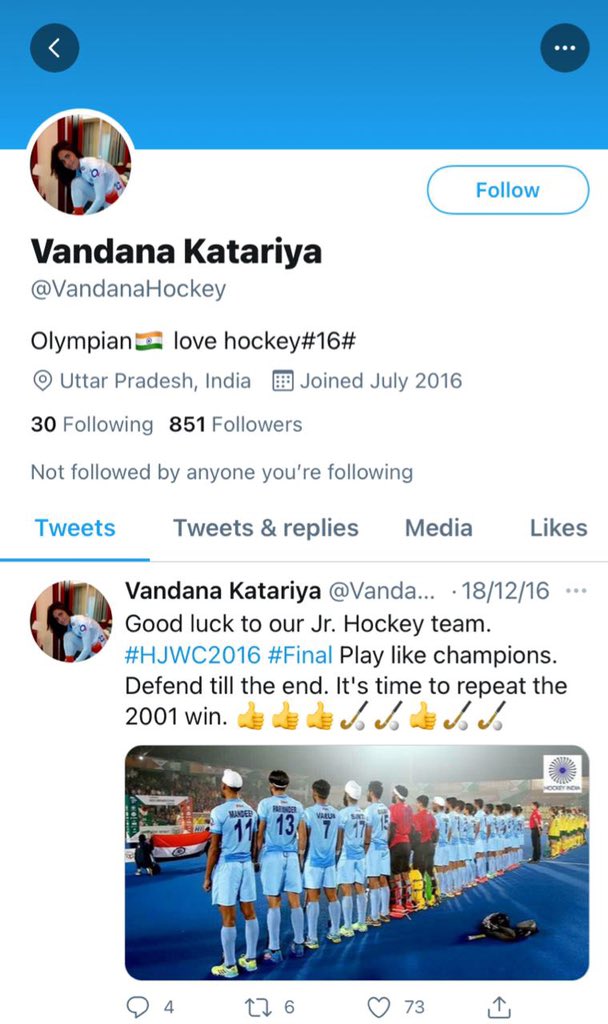 VandanaHockey16's tweet photo. 1/3 Hello all! 🙏
My family and I are going through a very tough time. Thanks to everyone for support.

It’s a humble request to some people to not increase my troubles.
I am seeing people making my fake accounts and sharing tweets from them  ON MY BEHALF. https://t.co/cSjRUySgpx