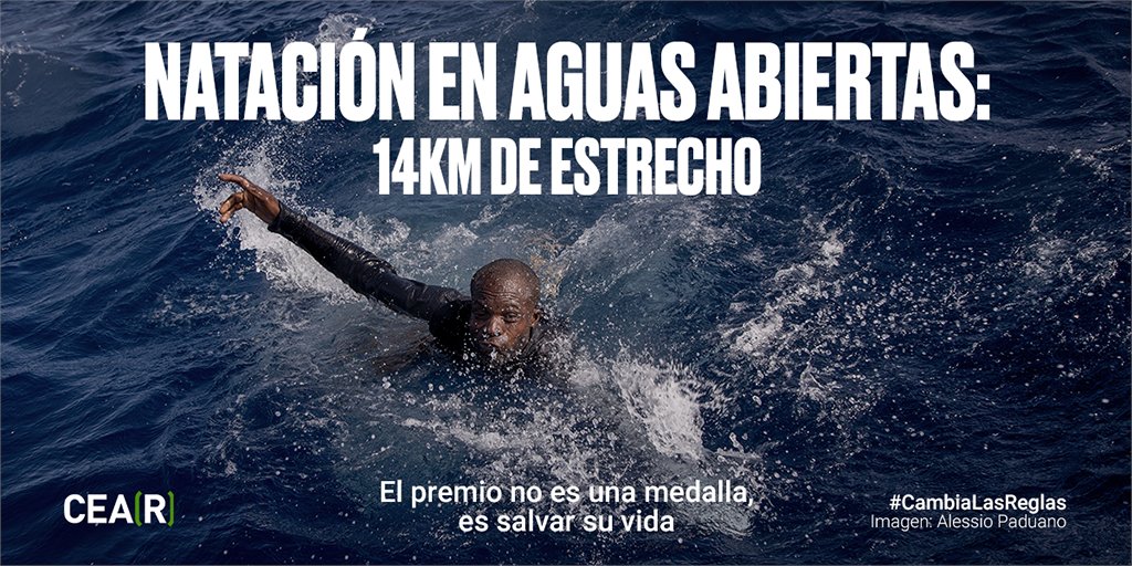 CEARefugio's tweet photo. Hoy terminan los #JuegosOlímpicos pero disciplinas mortales como la natación en aguas abiertas, el salto de valla con concertina o la marcha en el desierto seguirán celebrándose todos los días para las personas migrantes y refugiadas. 

#CambiaLasReglas
👉 https://t.co/9eWbW9MWDk https://t.co/rx02EaZVTg