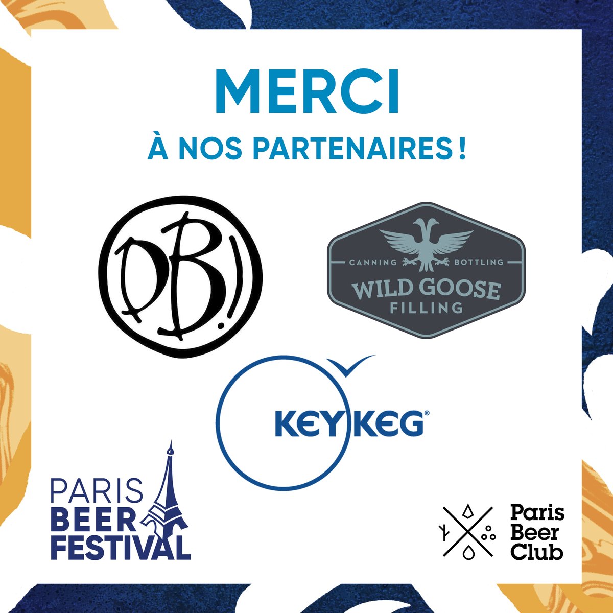[PARTENAIRES] A l'approche du Paris Beer Festival, nous mettrons en avant chaque semaine plusieurs de nos partenaires, sans qui rien de tout cela ne serait possible 🤝

On commence avec <a href="/DBI_Biere/">DBI Bières</a>, <a href="/WildGooseFills/">Wild Goose Filling</a> et <a href="/KeyKeg/">KeyKeg_official</a>.

Un grand merci à eux pour leur soutien 🥰