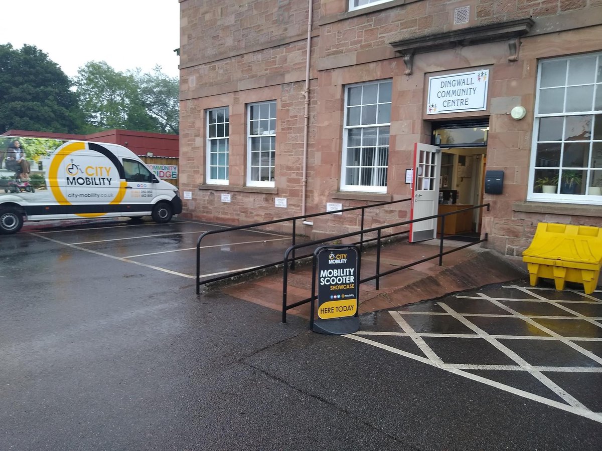 _citymobility's tweet photo. We’re in #Dingwall community centre from 11am to 3pm today. Pop in and see us and save the drive to Inverness. #motability #mobility #scooters https://t.co/ekuN5uGtDj