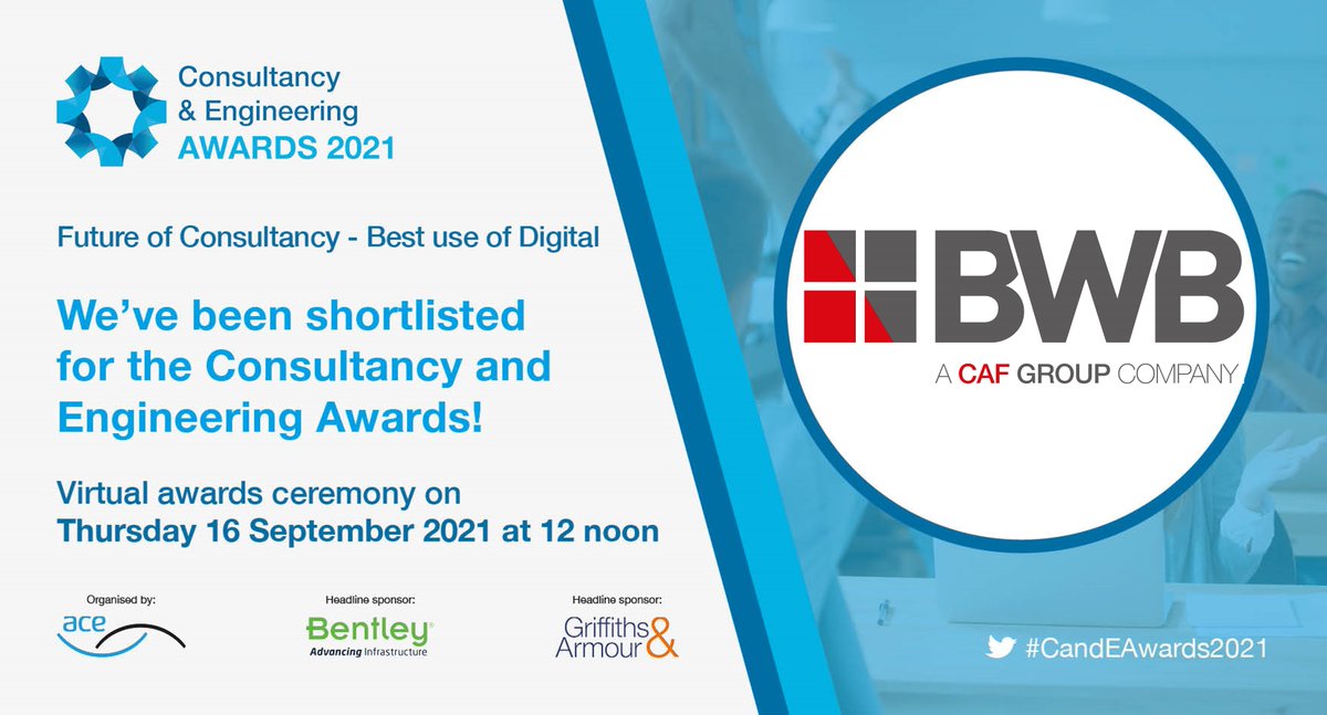 In 2017 <a href="/bwbconsulting/">BWB Consulting</a> and @WeAreDeetu received the inaugural <a href="/ACE_Updates/">ACE - Association for Consultancy and Engineering</a> "Technology Champion" award. Since then, our #DoThingsDifferently approach has put us at the forefront of #proptech and seen us consistently included in their annual #awards. 🤞
#candeawards2021