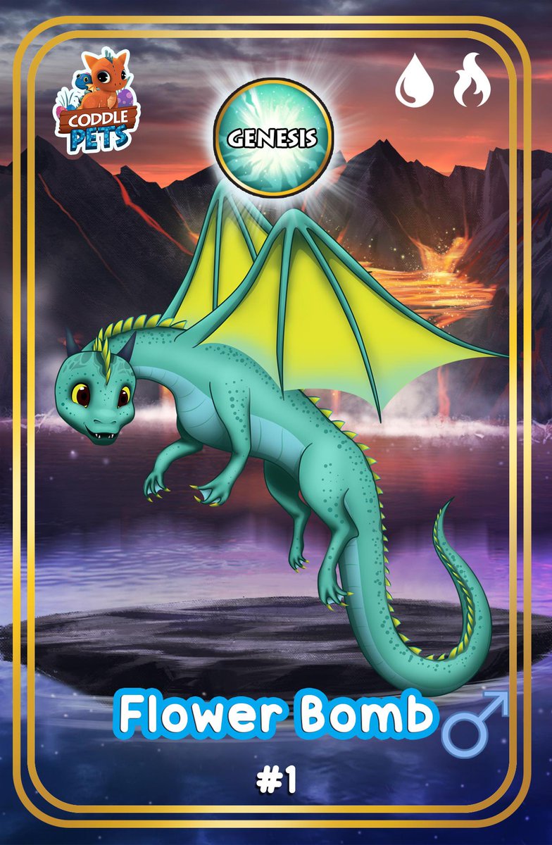 Nebula_Matrix's tweet photo. @timboulet @CoddlePets I do not own the #Spudfire 1/100 #NFT, but I do own 3 #genesis dragons that were created from breeding them with 3 #OGdragon females π§ββοΈ
The original price to adopt @CoddlePets were 3,500 $VET, which was also the listing price on @VulcanForged upon debut - now $PYR is used π₯ https://t.co/9crc8vEiw5