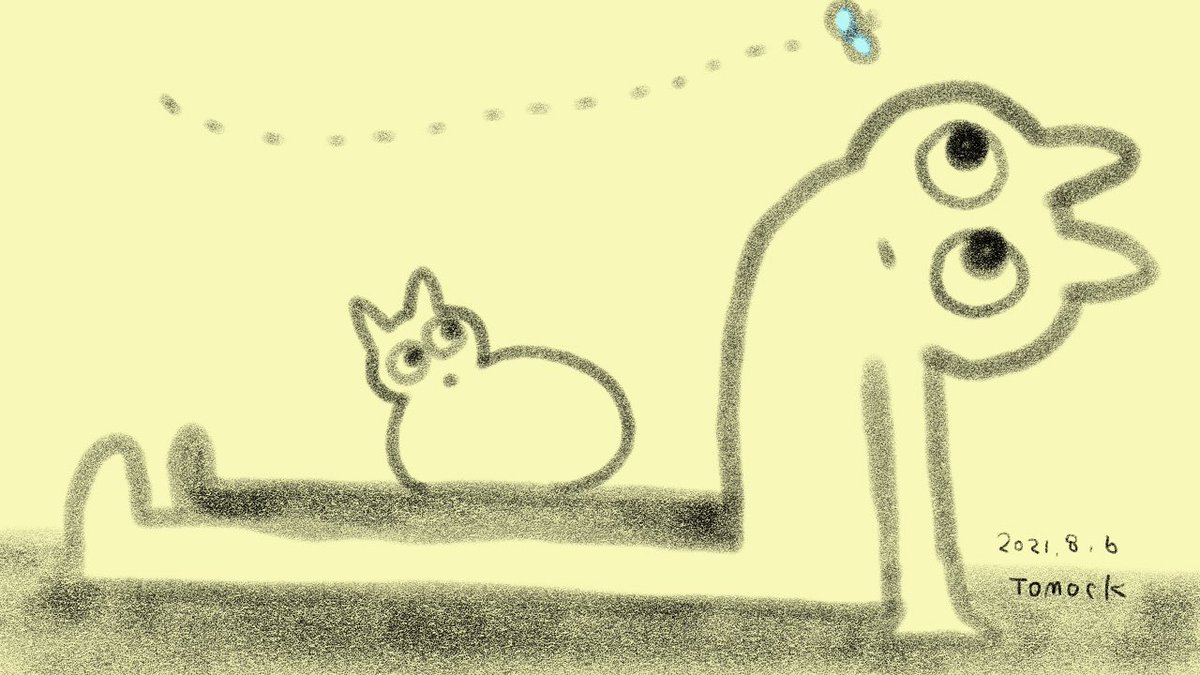 To_mock's tweet photo. 「侵入者。」

20210807 TomokuniYui drawing 

#draw #drawing #tomockdrawing #Illustrations #art #neko #noraandqulz #nora #qulz #fresco #AdobeFresco #イラストレーション #ドローイング #アート  #ネコ #ノラ #クルツ #ノラとクルツ https://t.co/C7XnID5PUT