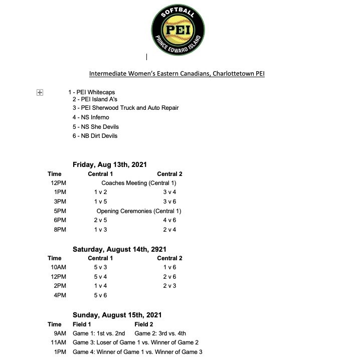 Softball PEI tweet media