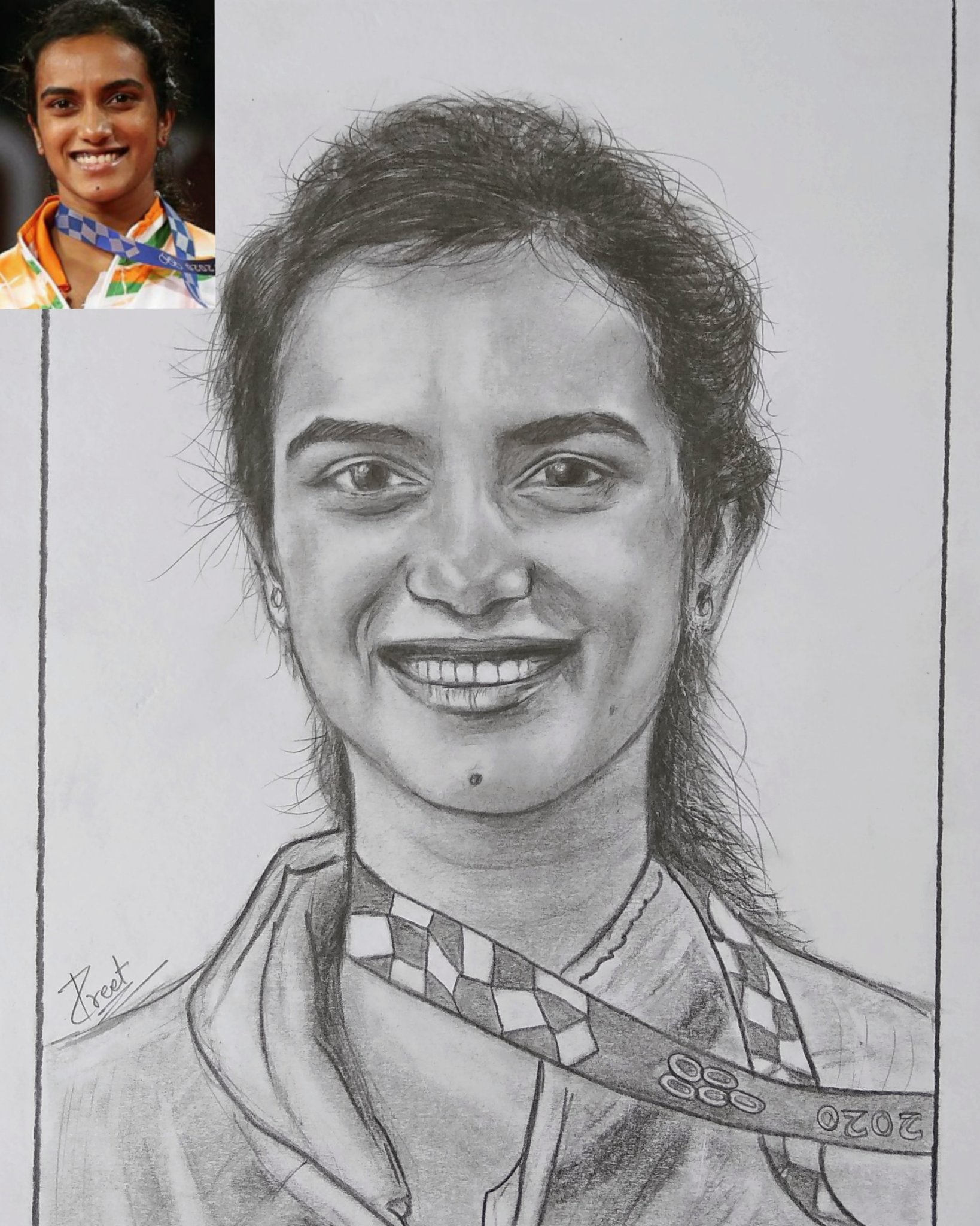 Update more than 77 pv sindhu sketch super hot seven.edu.vn