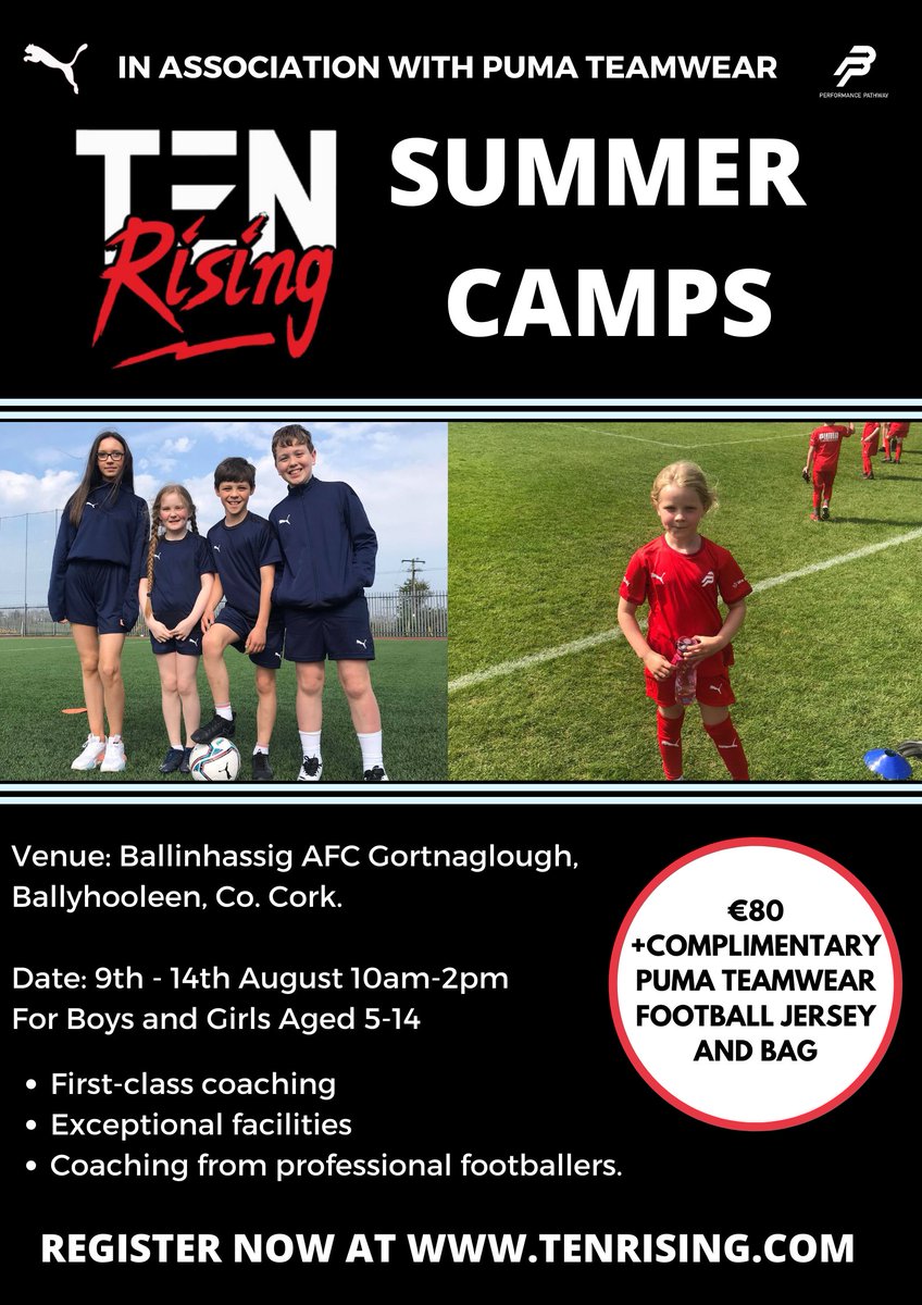 ten_rising's tweet photo. BALLINHASSIG, we hope you're ready because our Summer Camp starts this Monday😍If you haven't secured your place yet, there is a limited number still available over at https://t.co/OaADw5ffQf ⚽ Don't miss out! https://t.co/RRq4ksiUGu