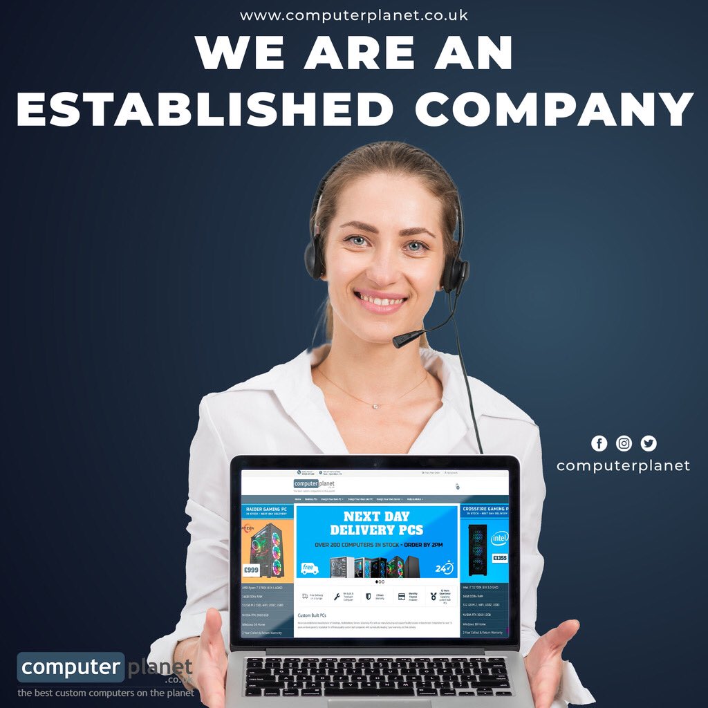 computerplanet's tweet image. With more than 50,000 custom built PCs sold all over the UK and Europe since 2006, we are one of the largest computer hardware sellers in the UK. We also have by far the widest range of custom build options.

computerplanet.co.uk