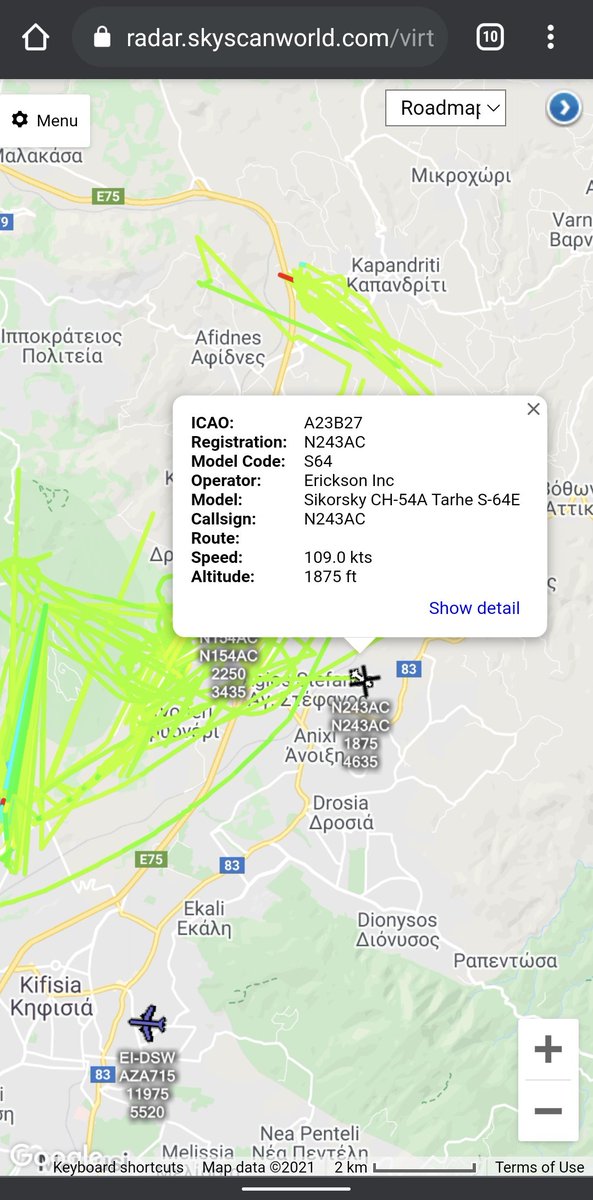 scan_sky's tweet photo. 2 x @EricksonInc Sikorsky S-64E Skycranes - #N243AC/#N154AC

Currently Operating Over The Western #Peloponnese Region Assisting With The #Greecewildfires 🔥 https://t.co/TQRmnhOdNA