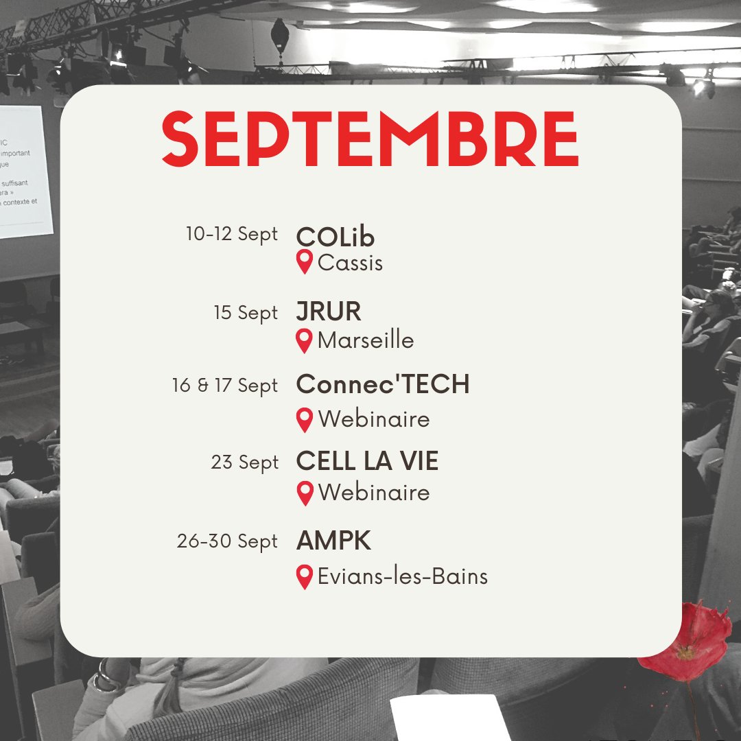 L'Agence ATouT.Com vous dévoile son agenda du mois de Septembre ! C'est avec plaisir que nous vous retrouverons à l'un de nos congrès.

Inscriptions &amp; Informations sur notre site : atoutcom.com

✉️ : contact@atoutcom.com
📞 : +33 (0)4 42 54 42 60