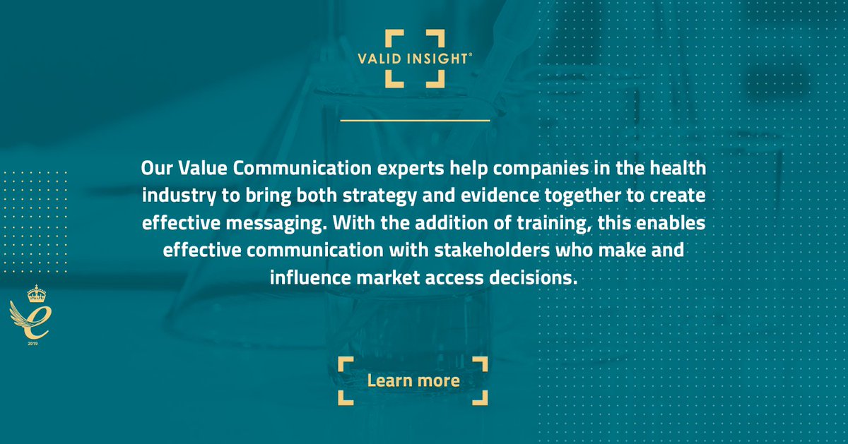 ValidInsight's tweet image. We can help you explain the true value of your health technology in order to attain reimbursement, market access and optimal pricing.

For more information or to get in touch visit bit.ly/3A3yrvX

#valuecommunication #healthtechnology #health #marketaccess