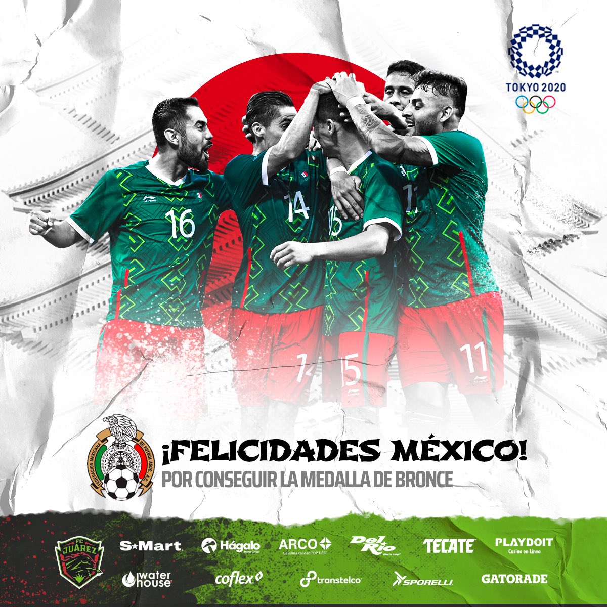 💚🐎/¡LLEGÓ LA CUARTA!

<a href="/miseleccionmx/">Selección Nacional</a> consigue la medalla de bronce 🥉.

¡FELICIDADES MÉXICO! 💚🤍❤️

¡FELICIDADES  <a href="/Esquivel_mtz19/">joaquin esquivel</a> y <a href="/AdrianMoraB84/">Adrián Mora</a> POR SER TODOS UNOS BRAVOS!👏👏👏👏👏👏👏👏