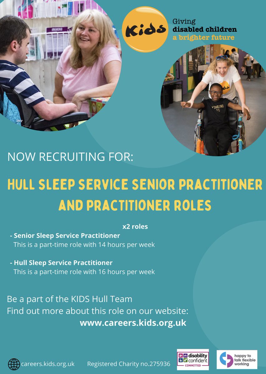 KIDS are recruiting to work in our Hull Sleep Service! To hear more about the sleep service please watch this video youtu.be/Myq2SbMG9rg