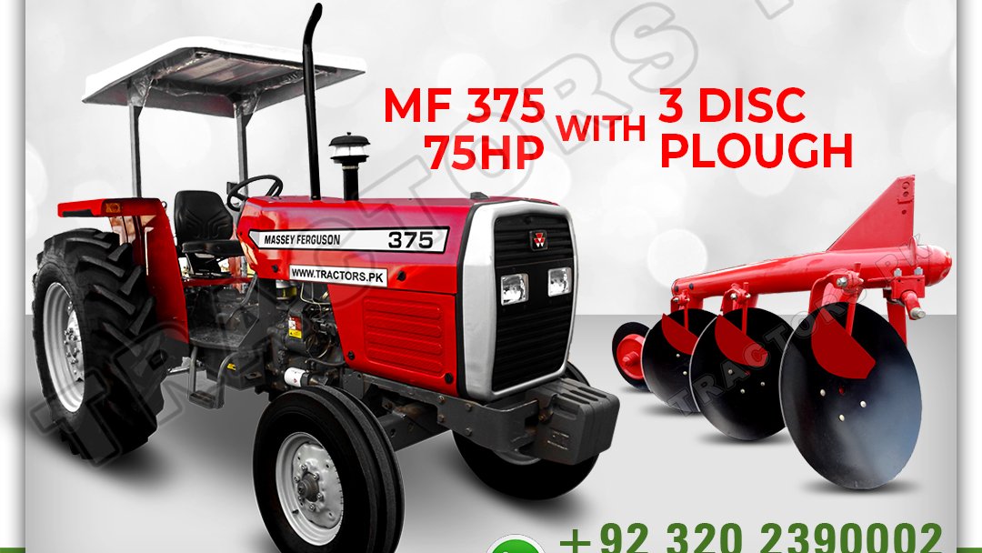 Tractorspk's tweet photo. Brand New Massey Ferguson MF 375-75HP Tractor with 3 Disc Plough available in Stock...
WhatsApp -- > https://t.co/AgnPsozQec
WhatsApp -- > https://t.co/YmNKJwYQgm
Visit at -https://t.co/cKj65QchoN
#Agriculture #Masseyferguson #Tractors #FamImplements #MF375 https://t.co/qIXXe3MHaD