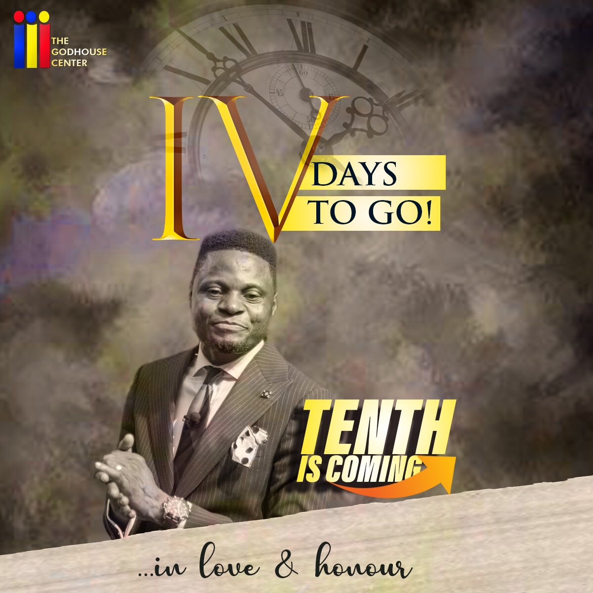 godhousecentre's tweet photo. In 4 days, it will be a #HolyDay.

We can't be more ready to express the joy and gratitude within us.

How ready are you?

#10thIsComing 
...in love and honour https://t.co/qdTaIqmZmB