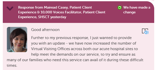jamesfm55's tweet photo. The author of this @careopinion story has emailed us to say "I am so delighted that my little story has led to such a wonderful change." #feedbackWorks 😊 https://t.co/H92l50yFvr https://t.co/ddRMqXzx8i