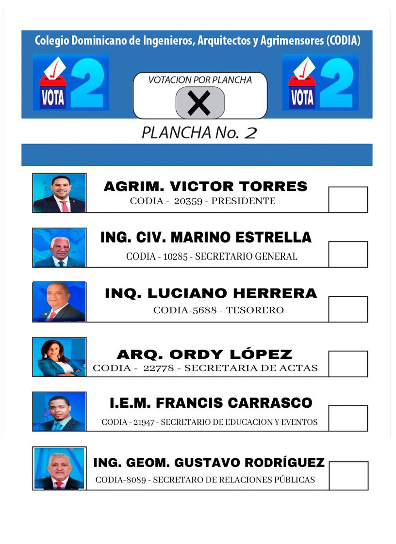 El_RubioRD's tweet photo. Hoy los CODIANOS tendrán la oportunidad de elegir a alguien que transformará y lanzará el CODIA.
¡Vota2!
#EmprendeConVictor #VictorTorresPresidente #VictorPresidenteCodia #Agrimensores #Ingenieros #Arquitectos #CompromisoCodiano #CodiaRD #Surveyors https://t.co/jYCaWzBcOq