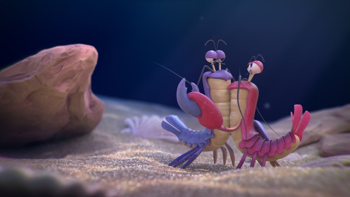 duncan_rudd's tweet photo. My new animated short is nearing completion! Here's a sneak peek of some lobster love to whet* your appetite!

*sorry

#animation #shortfilm #lobster #redshift #maya https://t.co/AQF7s6w5uJ