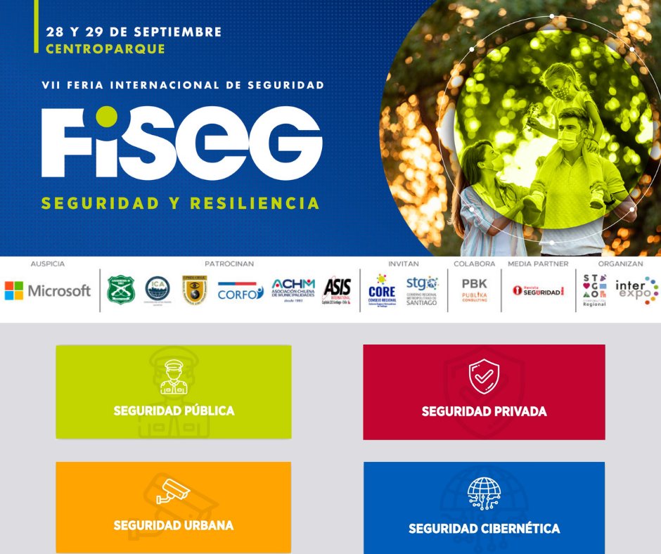 MaxCamposGalle1's tweet photo. VII Feria Internacional de Seguridad FISEG! 
Inscribete ya
👉🏼 https://t.co/D7s47CDftC  para más información ℹ https://t.co/4gEK5Vnxgh