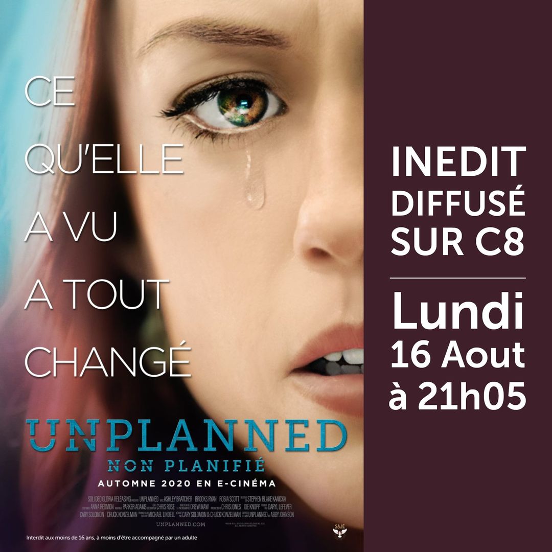 AFCdu94's tweet image. Lundi 16 Août 2021 à 21h05 sera diffusé sur @C8TV le Film #Unplanned 
Un très beau #film sur un sujet sensible pour découvrir ce qu'est vraiment le drame de l'#avortement, un film à voir