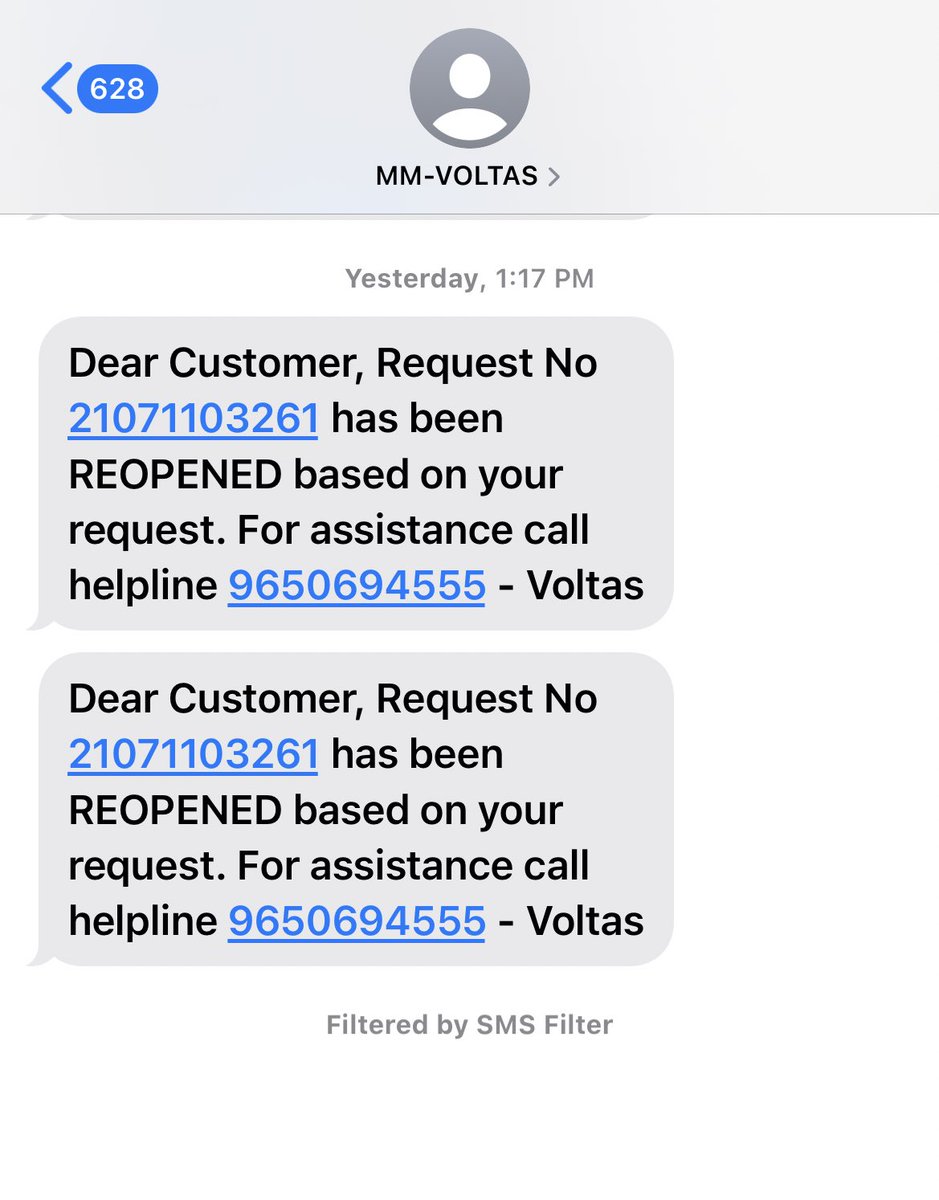 sandeepsinghupa's tweet image. @myvoltas has very poor customer service I have complained on 11th July but till now no technician has come to me.And also sent my complaint complete message without sending me to any technician

@RNTata2000 @TataCompanies 
#voltasAc #VoltasChorHai 
#VoltasFraud
#customerservice