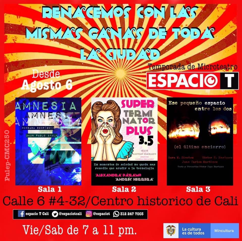 espaciotcali's tweet photo. Hoy hoy renacemos! T esperamos! 3 micro obras, comida con @cesar_technoise , ricas bebidas, buena música…este es el parche del Centro Histórico! La cita es a las 7pm..encontrémonos! #espaciot #espaciotcali #elparchedelcentrohistorico #microteatro #microteatrocali https://t.co/AR9iovl7OX