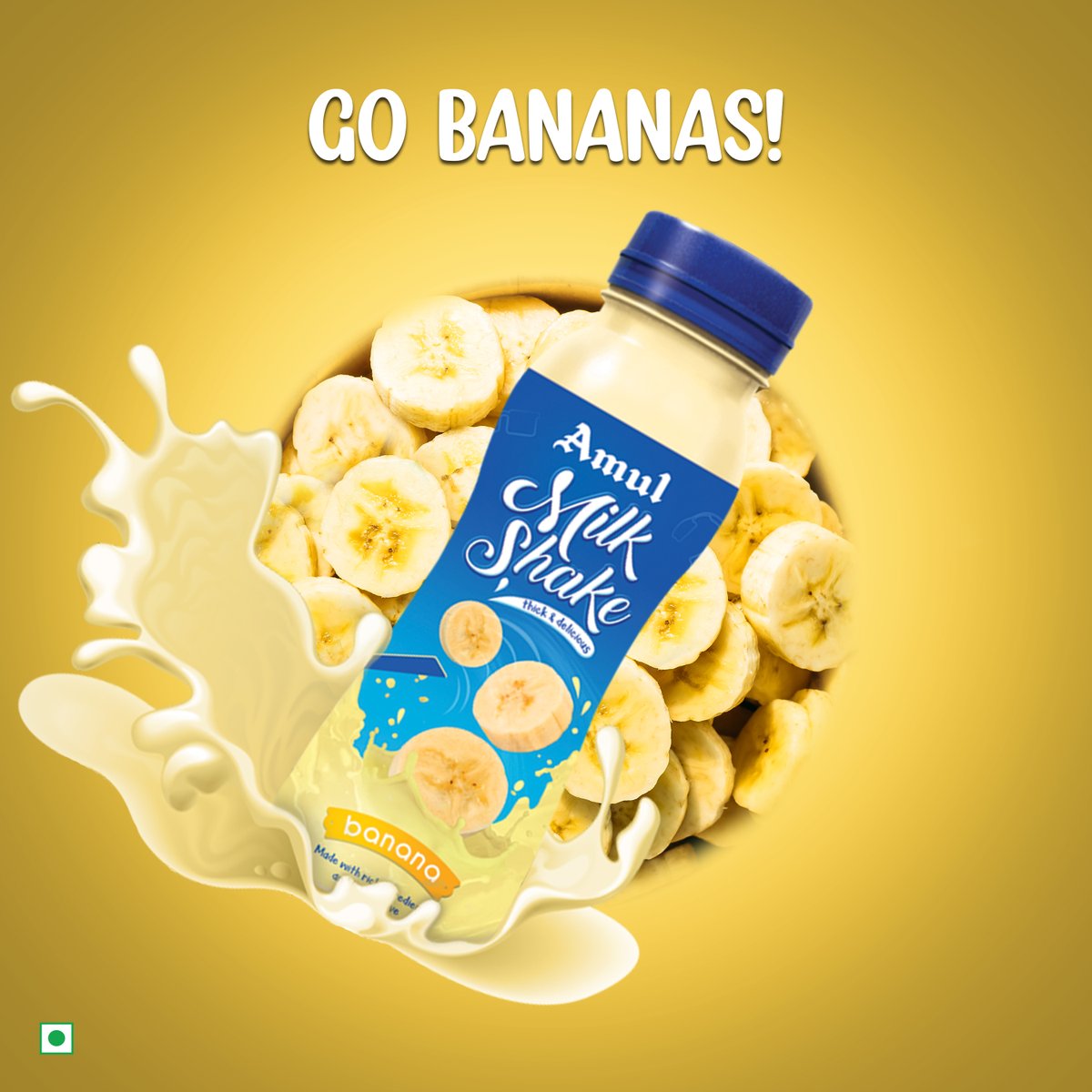 Have a quick energy boost and go bananas with this yummy and creamy Amul Banana Milkshake! So smooth, and so banana-licious! 
#Amul #AmulMilkshake #BananaMilkshake #BananaShake #Milkshake
