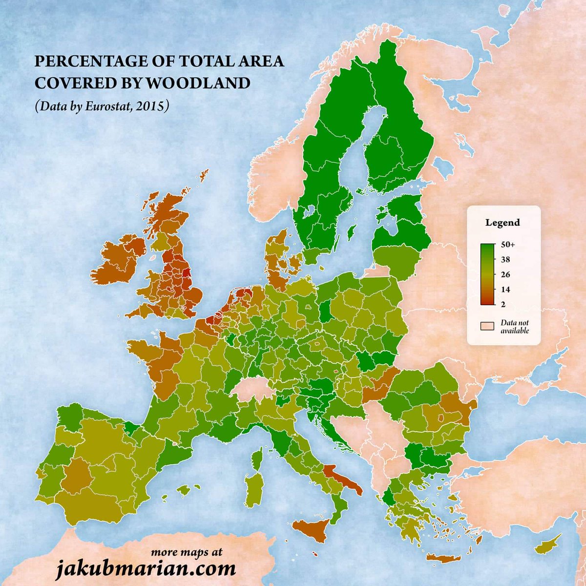 JohnHyphen's tweet image. Ireland has some of the lowest levels of forest cover in the EU, and that's counting countries that have much hotter and drier conditions than us

no excuses about size or population. Belgium is a third the size with double the population, and still has double the forest cover