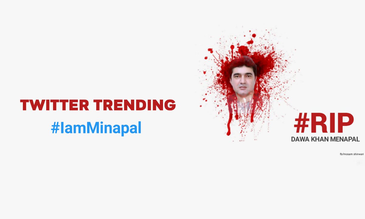 #AfghanSocialMediaTeam will run a hashtag against the killing of Dawa Khan Minapal, who was martyred by Pakistani proxies today. The enemies of Afghanistan want to challenge and break Afghan patriotism through this kind of brutal killings. 
Time: Start now
Hashtag: #IAmMinapal