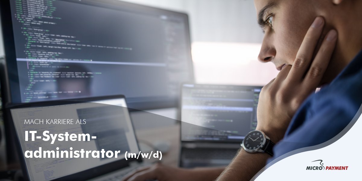 Nutze Deine Chance und bewirb Dich bei Micropayment als IT-Systemadministrator. bitly.com/3rVS45E

#stellenangebot #jobsuche #job #stellenanzeige #jobs #karriere #jobangebot #bewerbung