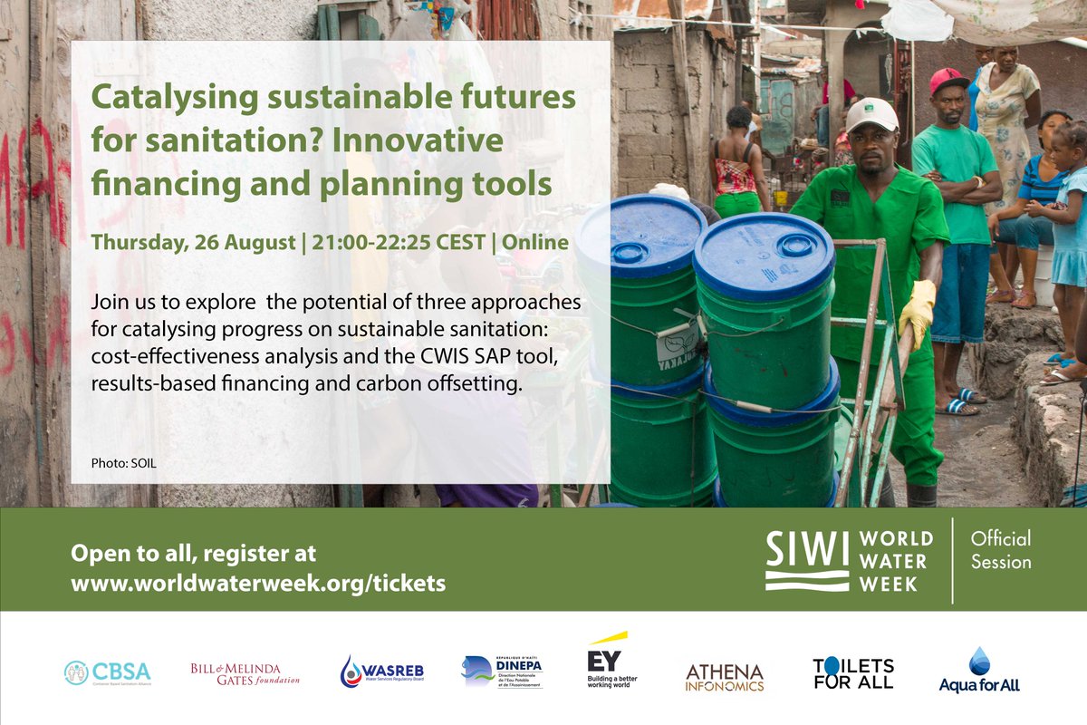 Container Based Sanitation Alliance (@cbsaglobal) on Twitter photo Do you want to make smart urban sanitation investments for citywide inclusive sanitation? Join a discussion with <a href="/wasreb/">WASREB</a> <a href="/EY_Sustainable/">EY Sustainable Impact</a> <a href="/a_Infonomics/">Athena Infonomics</a> and <a href="/sanergy/">daphni</a> on supportive data and tools at #WWWeek | Thursday 26 August 21:00-22:25 CEST <a href="/siwi_water/">SIWI</a> Do you want to make smart urban sanitation investments for citywide inclusive sanitation? Join a discussion with <a href="/wasreb/">WASREB</a> <a href="/EY_Sustainable/">EY Sustainable Impact</a> <a href="/a_Infonomics/">Athena Infonomics</a> and <a href="/sanergy/">daphni</a> on supportive data and tools at #WWWeek | Thursday 26 August 21:00-22:25 CEST <a href="/siwi_water/">SIWI</a>