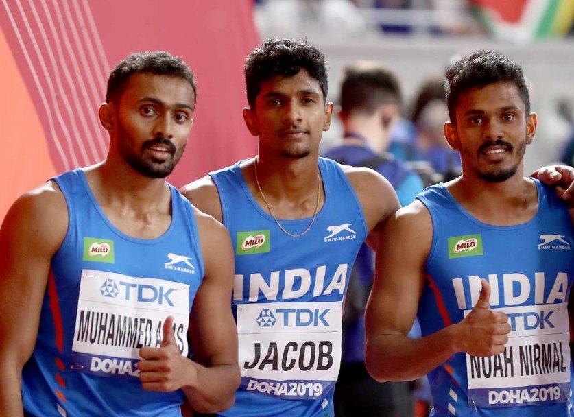 MeghUpdates's tweet photo. #Athletics: Team India breaks Asian record with a timing of 3:00.25 in the 4x400m relay heat, but misses out of the final by a whisker.
#IndiaAtOlympics #Tokyo2020 https://t.co/1C4oTJ0Yhk