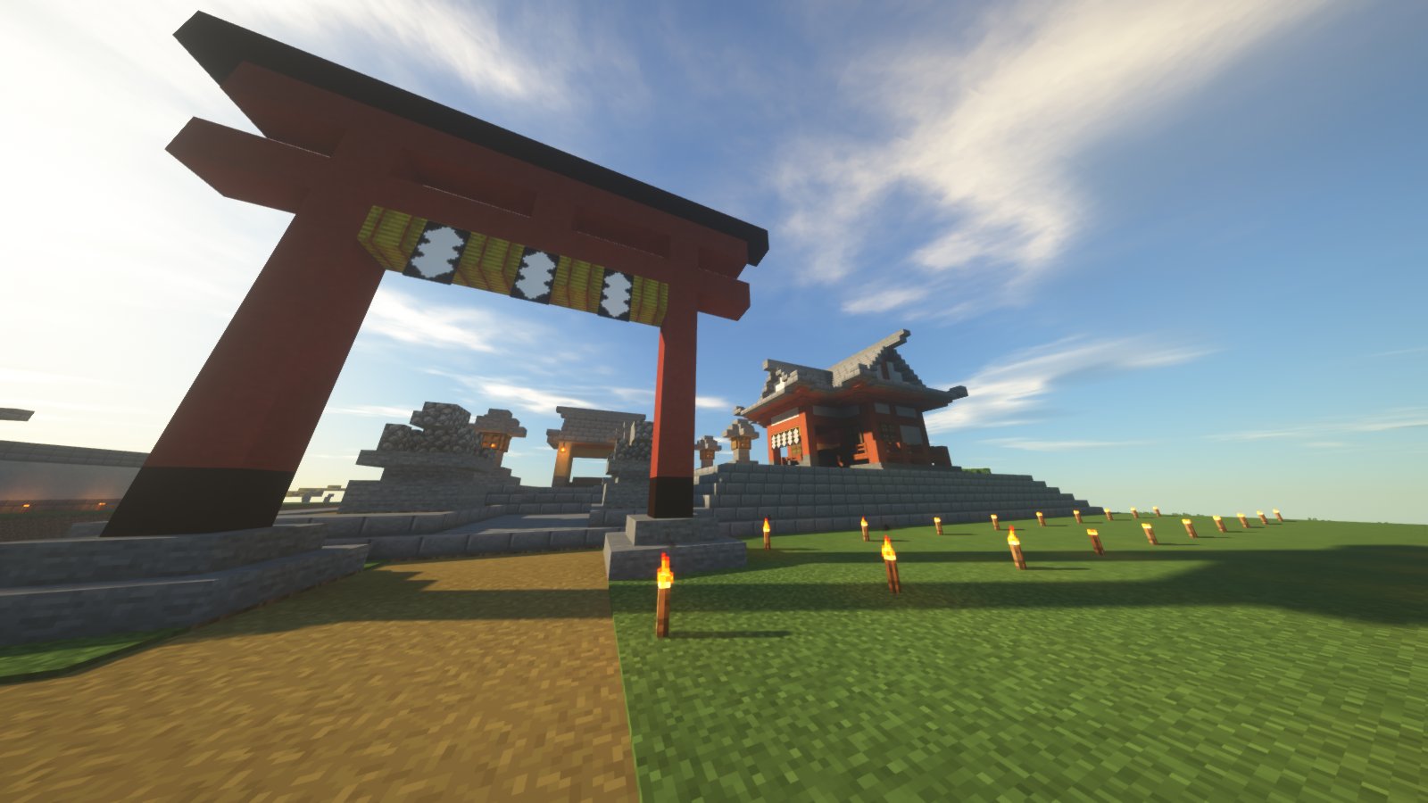 鉄 紅子 中学生vtuber 神社の本殿の中はこんな感じです スペースが小さいので 神棚がシンプルに 本当は鏡を置きたかったけれど それっぽいものがなかったので 剣をおさめました Minecraft マイクラ 神社 T Co Yxtuwwofiq Twitter