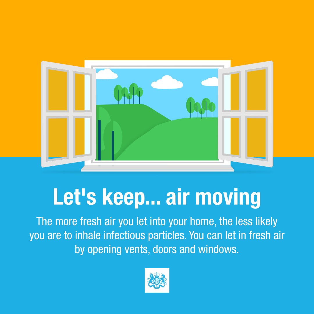 DHSCgovuk's tweet photo. Let's keep life moving by:
๐ท wearing face coverings
๐ท getting vaccinated
๐ท washing hands
๐ท getting tested
๐ท letting fresh air in
Swipe for more info โก๏ธ