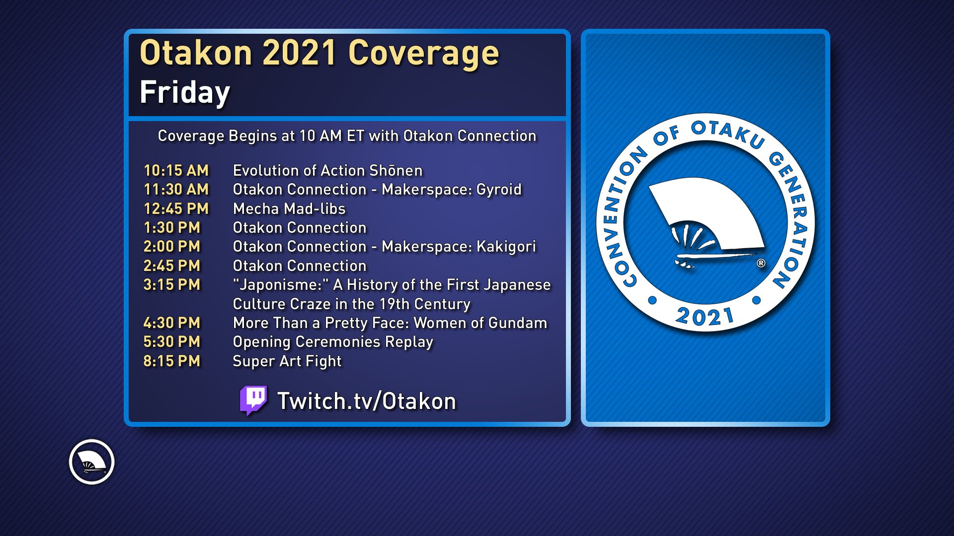 IOEA Official on Twitter "RT Otakon Online broadcasting from Otakon
