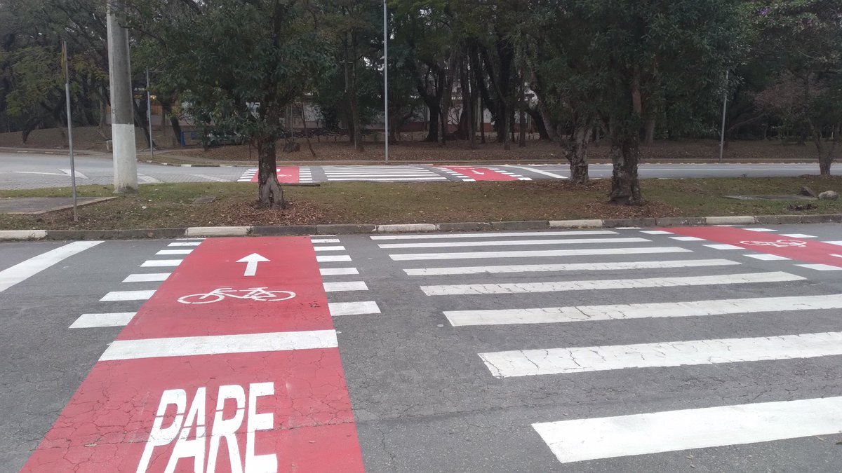 rogerio_viduedo's tweet photo. Vai rolar uma cicloarvore? No @usponline campus Butantã instalaram essa ciclofaixa #lindona, com espaço decente, segregada e tal. Mas, a transição do outro lado será em cima das árvores?#roadsafety #ciclofaixa #mobility #mobilidade https://t.co/h9TJfjWAbc