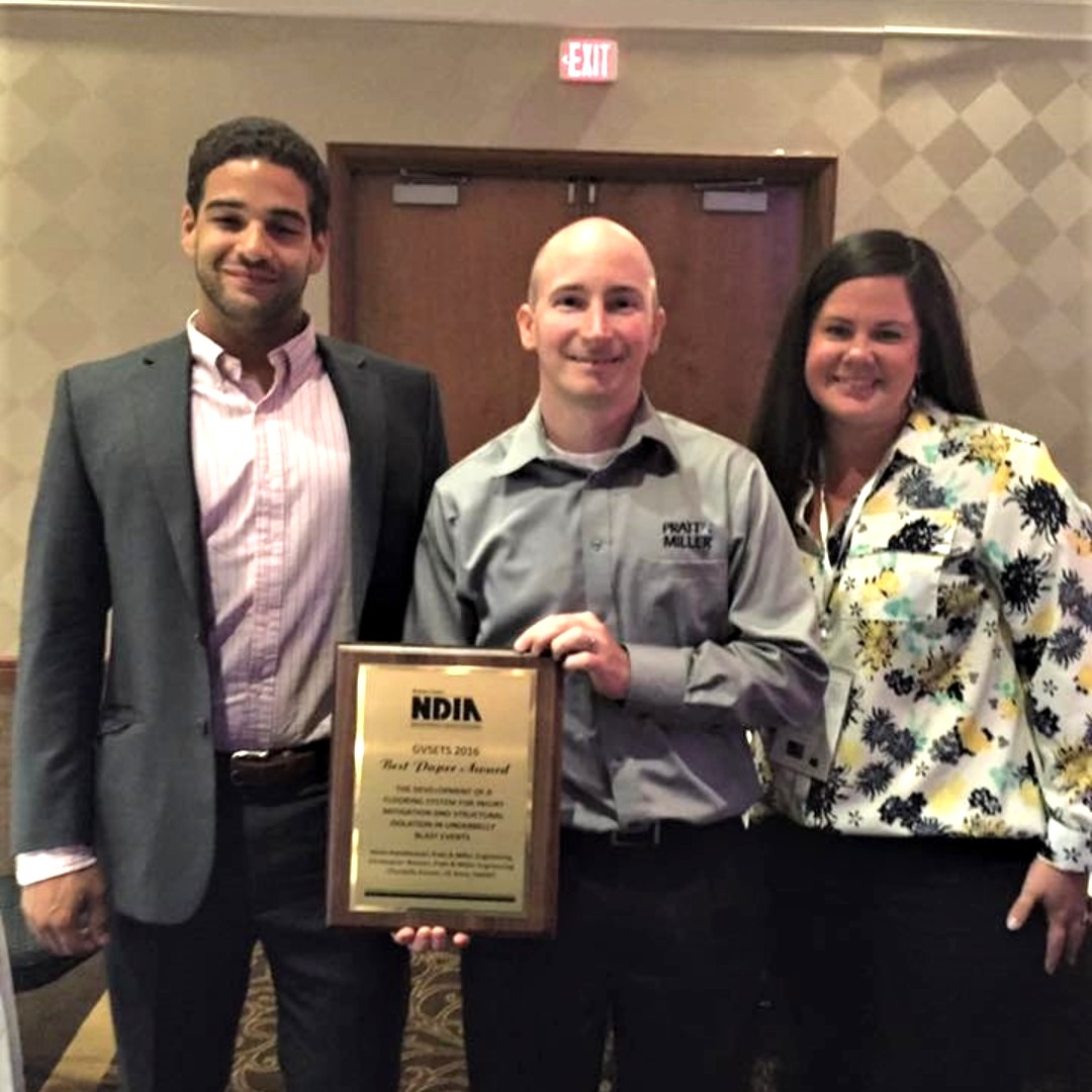 PrattMiller's tweet photo. With GVSETS kicking off next week, this #FlashbackFriday spotlights the U.S. Army GVSC and the Pratt Miller CAMEL Team receiving the coveted Best Paper Award at GVSETS, Circa 2016!

#PrattMiller #TransformingWhatsPossible #Defense #GVSETS #GVSC #CAMEL https://t.co/ZPelD6zmSX