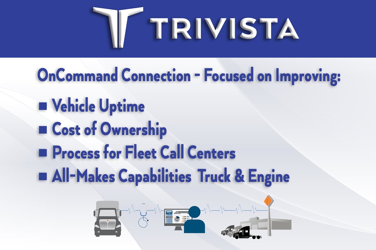 AscendanceTRIV's tweet image. Did you know ... every day a truck is down, it creates a loss of $750 (avg.) Foresight is 20/20. Contact your nearest Trivista dealer &amp;amp;  learn how OnCommand Connection makes your drivers aware of issues before they occur.

trivistacompanies.com

#OnCommandConnection
#All-Makes