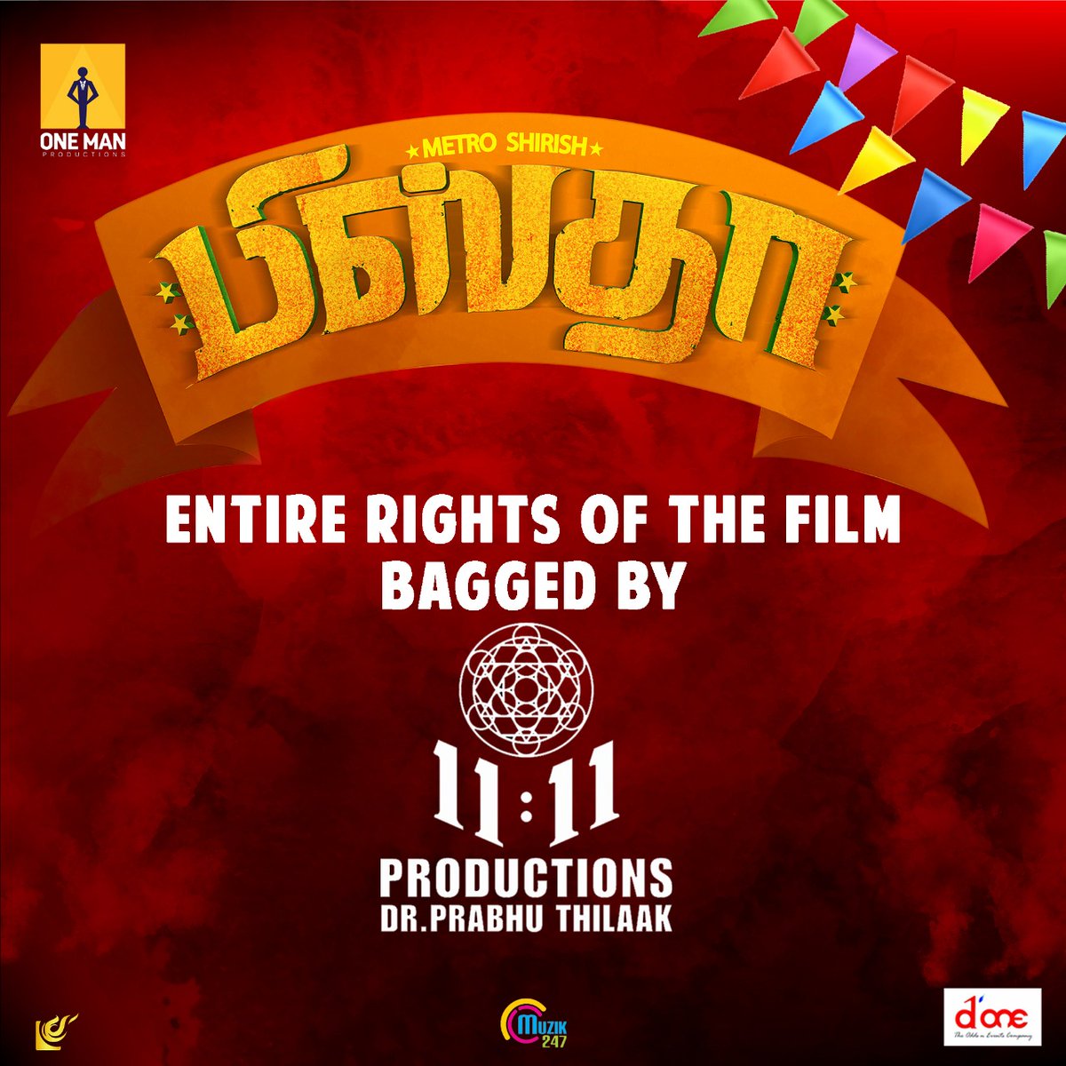 11:11 Productions (@11_11cinema) on Twitter photo We are elated to announce that the entire rights of <a href="/actor_shirish/">𝙈𝙚𝙩𝙧𝙤 𝙨𝙝𝙞𝙧𝙞𝙨𝙝</a> 's #Pistha has been acquired by
<a href="/11_11cinema/">11:11 Productions</a>
<a href="/prabhuthilaak/">Dr.Prabhu Thilaak</a> <a href="/ShruthiT1111/">Shruthithilak</a> <a href="/actor_shirish/">𝙈𝙚𝙩𝙧𝙤 𝙨𝙝𝙞𝙧𝙞𝙨𝙝</a> <a href="/dharankumar_c/">Dharan kumar</a> <a href="/actorsathish/">Sathish</a> <a href="/MrudulaMurali/">Mrudula Murali Mangalasseri</a> <a href="/RameshBaarathi/">ramesh baarathi</a> <a href="/iYogiBabu/">Yogi Babu</a> <a href="/DoneChannel1/">Done Channel</a> <a href="/lightson_media/">LightsOnMedia</a> #Dharan25 #Pistha We are elated to announce that the entire rights of <a href="/actor_shirish/">𝙈𝙚𝙩𝙧𝙤 𝙨𝙝𝙞𝙧𝙞𝙨𝙝</a> 's #Pistha has been acquired by
<a href="/11_11cinema/">11:11 Productions</a>
<a href="/prabhuthilaak/">Dr.Prabhu Thilaak</a> <a href="/ShruthiT1111/">Shruthithilak</a> <a href="/actor_shirish/">𝙈𝙚𝙩𝙧𝙤 𝙨𝙝𝙞𝙧𝙞𝙨𝙝</a> <a href="/dharankumar_c/">Dharan kumar</a> <a href="/actorsathish/">Sathish</a> <a href="/MrudulaMurali/">Mrudula Murali Mangalasseri</a> <a href="/RameshBaarathi/">ramesh baarathi</a> <a href="/iYogiBabu/">Yogi Babu</a> <a href="/DoneChannel1/">Done Channel</a> <a href="/lightson_media/">LightsOnMedia</a> #Dharan25 #Pistha