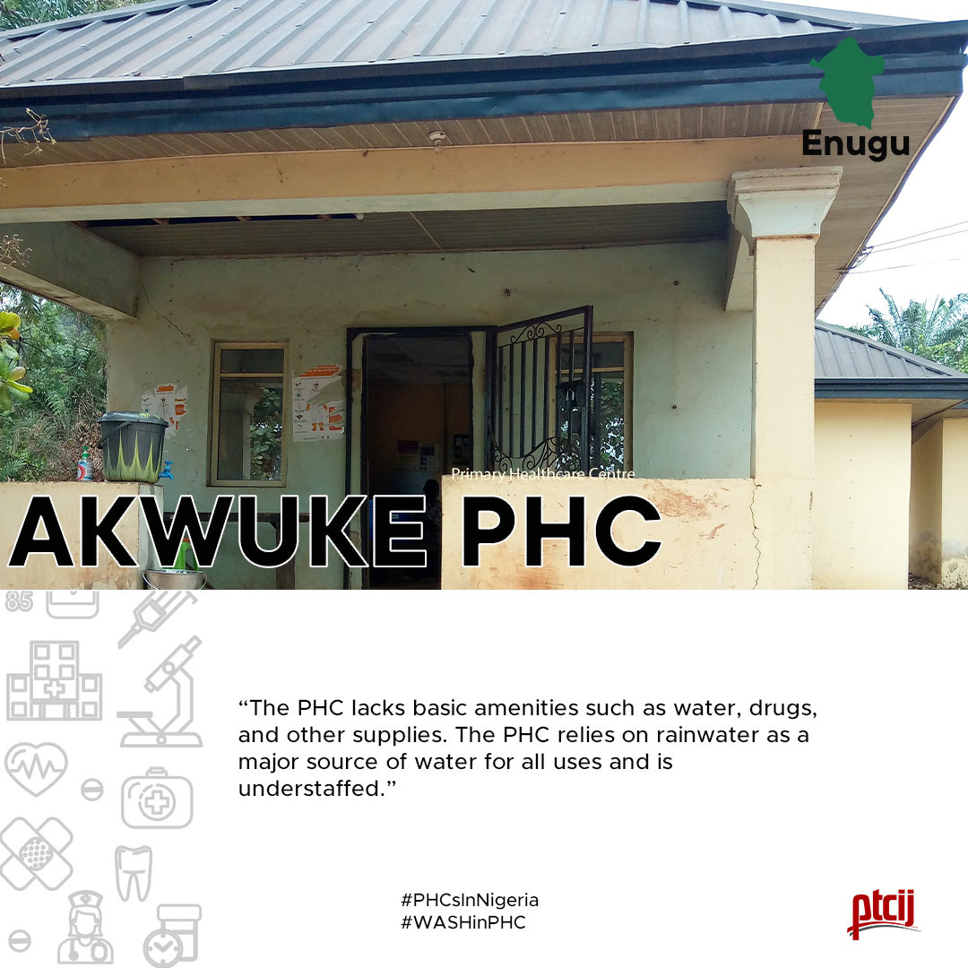CJIDAfrica's tweet photo. Akwuke PHC in Enugu State is understaffed, lacks basic amenities and relies on rain water as the major source of water. #PHCsInNigeria #WASHinPHC https://t.co/tUAXfH5EkN