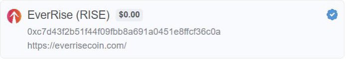 EverRise's tweet image. $RISE is now one of the only tokens on the @BinanceChain to be verified on @bscscan! 🍾