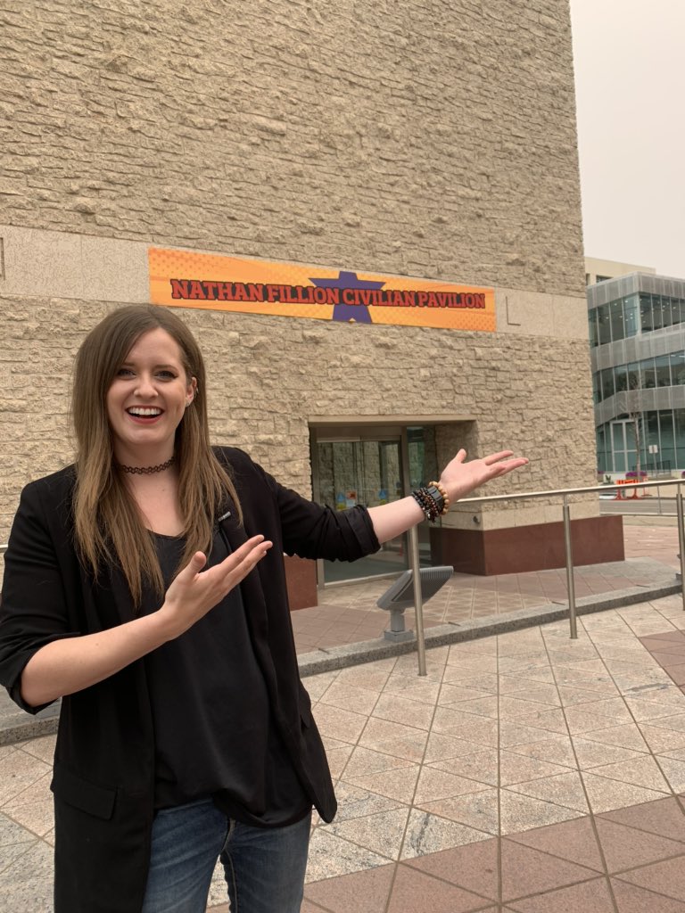 HunterAtHome's tweet photo. WE DID IT!!!! 

@CityofEdmonton has renamed CITY HALL THE NATHAN FILLION CIVILIAN PAVILLION!!!! 

In honor of #TheSuicideSquad  premiere this sign will be up for the weekend to honor @NathanFillion! LOVE IT!!! 

@WarnerBrosCA @sonic1029 https://t.co/UGOHlQt0fi