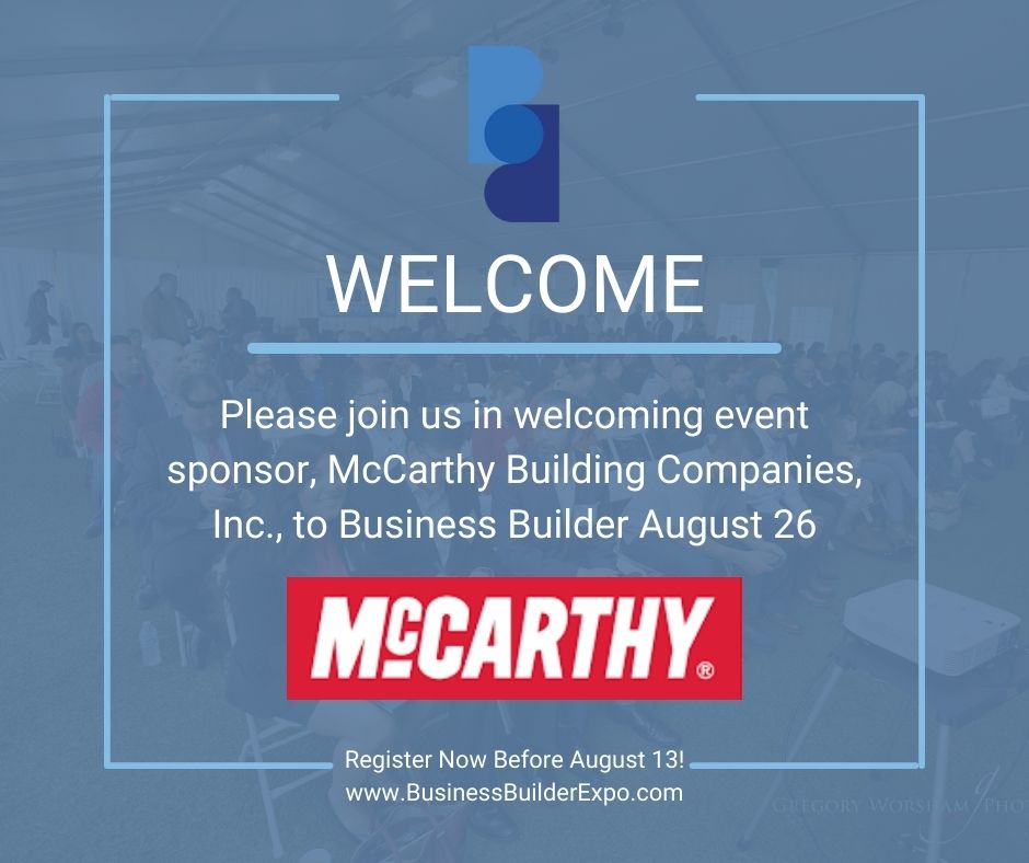 BusinessBuildLA's tweet image. Look who has joined Business Builder! Join us in welcoming @McCarthyBuild to the August 26 event. Register today: businessbuilderexpo.com #BusinessBuilder2021 #ProfessionalServices #Commodities #Construction #SupplierDiversity