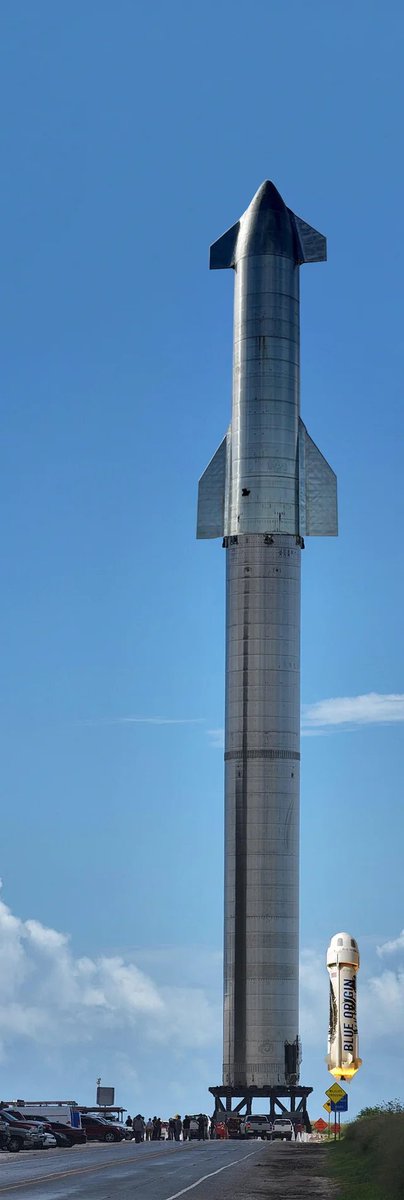 oalx's tweet photo. @Erdayastronaut But, how long does it take to get to the top of the Starship if you are riding on the New Shepard? https://t.co/hi4EH3iVAd