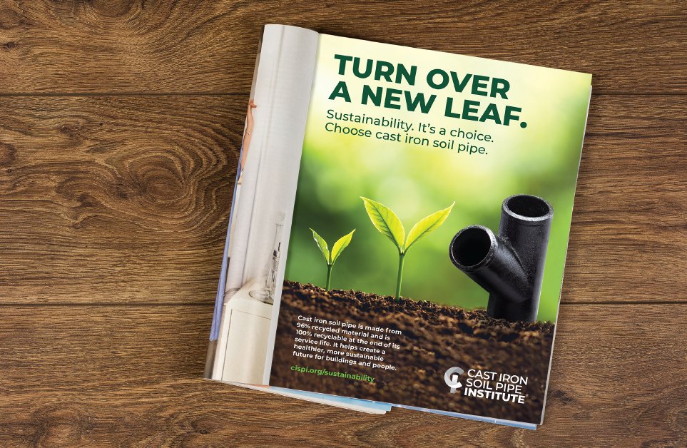 Our latest campaign for the Cast Iron Soil Pipe Institute centers on sustainability. We targeted a younger demographic to get the word out for an entire generation that has only known PVC. 

#campaigns #buildingandconstruction #sustainability #commercialplumbing #brandawareness