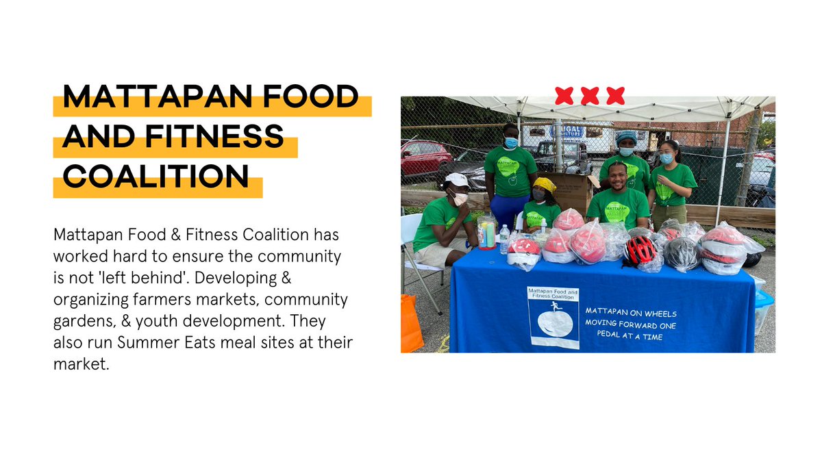 projectbread's tweet photo. #NFMW 4/7: Over 90% of Mattapan residents identify as Black or Latino/a. @MattapanFoodFit has developed strong partnerships and strategies to ensure all residents have access to healthy, fresh and affordable food.
P.S: Their farmers market is also a #SummerEats site! https://t.co/4Md9SVx66H