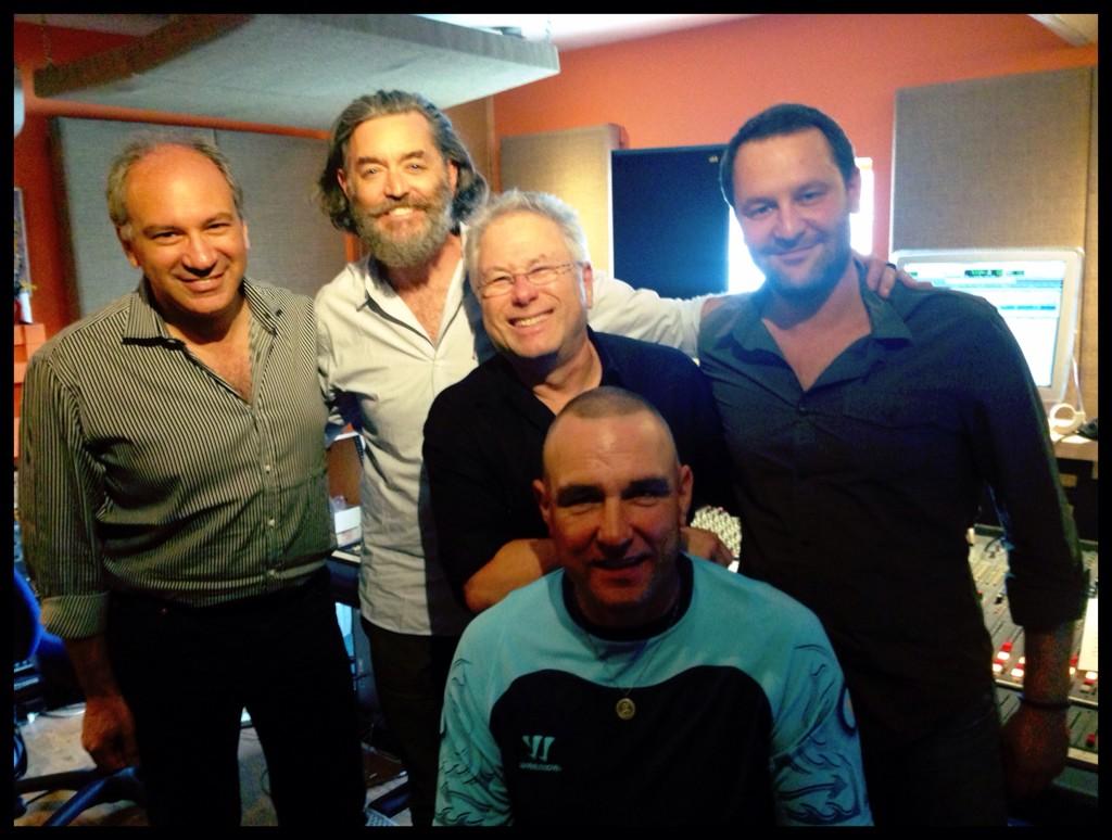 Happy Birthday to my brilliant, invaluable, wonderful musical director-arranger-conductor-restaurant tech support &amp; my dear friend, <a href="/mkosarin/">Michael Kosarin</a>. Here’s a random pic of Koz &amp; me @ a GALAVANT recording session (w/ <a href="/Omundson/">🇺🇦Timothy Omundson🇺🇦</a>, <a href="/VinnieJones65/">Vinnie Jones</a> and <a href="/Dan_Fogelman/">Dan Fogelman</a>) to commemorate the day.