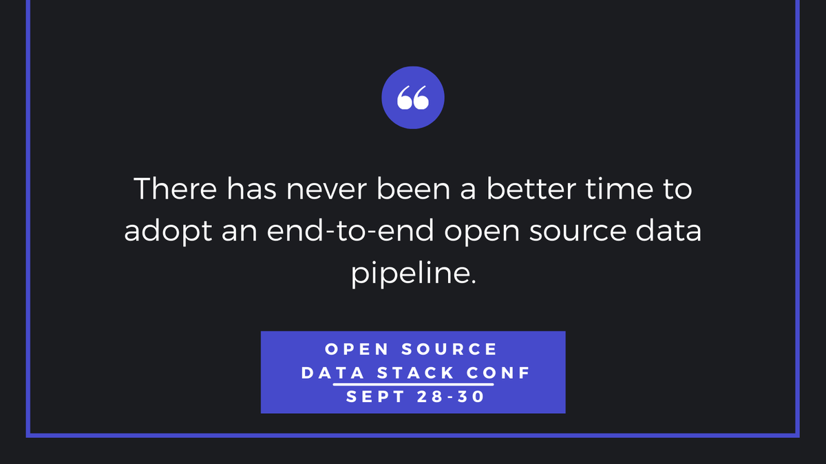 Join us and our partners <a href="/snowplowdata/">Snowplow</a> <a href="/dbt_labs/">dbt Labs</a> <a href="/preset_data/">Preset</a> <a href="/grouparoo/">Grouparoo</a> @dagsterio for the Open Source Data Stack Conf (Sept 28-30) for data teams building modern data stacks with open source solutions. Register Today! opensourcedatastack.com  #opensourcedatastackconference
